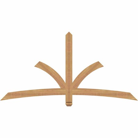 Ekena Millwork Davenport Timber Gable Bracket, Western Red Cedar, 72"W x 36"H x 1 1/2"D x 3 1/2"F, 12/12 Pitch GBW072X36X0204DAV00SWR